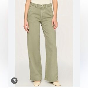 DL1961 Zoie Wide Leg Jeans Alpine Green size 25 excellent condition